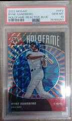 Ryne Sandberg [Reactive Blue] #HF-2 Baseball Cards 2022 Panini Mosaic Holofame Prices