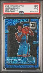 Jalen Williams [Blue Sparkle] #235 Basketball Cards 2022 Panini Donruss Optic Prices