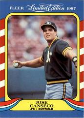 Jose Canseco Baseball Cards 1987 Fleer Limited Edition Prices