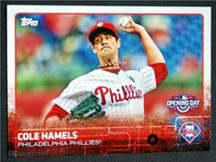 Cole Hamels #153 Baseball Cards 2015 Topps Opening Day Prices