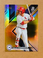 Nolan Gorman [Gold] #TOP-20 Baseball Cards 2019 Bowman Platinum Top Prospects Prices