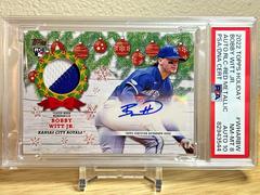 Bobby Witt Jr. [Red Metallic] #WHAR-BW Baseball Cards 2022 Topps Holiday Autograph Relics Prices
