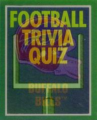 Buffalo Bills #25 Football Cards 1989 Panini Score Trivia Quiz Prices
