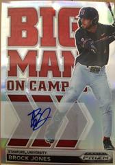 Brock Jones [Autograph Silver] Baseball Cards 2022 Panini Prizm Draft Picks Big Man on Campus Prices
