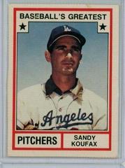 Sandy Koufax Baseball Cards 1982 TCMA Greatest Pitchers Prices