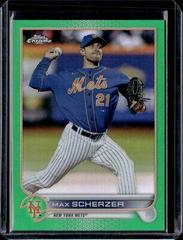 Max Scherzer [Green] Baseball Cards 2022 Topps Chrome Update Prices