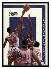 Cedric Lewis [Autograph] #33 Basketball Cards 1991 Courtside Prices