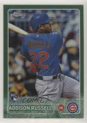 Addison Russell [Green Refractor] #24 Baseball Cards 2015 Topps Chrome Prices