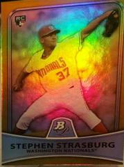 Stephen Strasburg [Gold Refractor] #1 Baseball Cards 2010 Bowman Platinum Prices