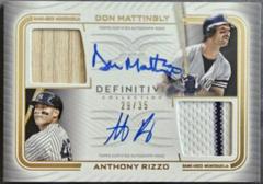 Anthony Rizzo, Don Mattingly Baseball Cards 2023 Topps Definitive Dual Autograph Relic Collection Prices