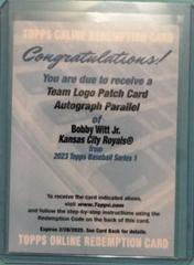 Bobby Witt Jr. #TLPA-BW Baseball Cards 2023 Topps Team Logo Patch Autographs Prices