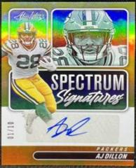 AJ Dillon [Gold] Football Cards 2022 Panini Absolute Spectrum Signatures Prices
