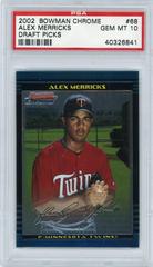 Alex Merricks #68 Baseball Cards 2002 Bowman Chrome Draft Picks Prices