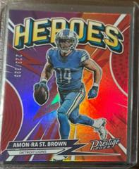 Amon Ra St. Brown [Red] #H-15 Football Cards 2023 Panini Prestige Heroes Prices