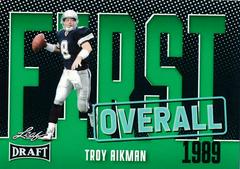 Troy Aikman [Green] #7 Football Cards 2023 Leaf Draft Prices
