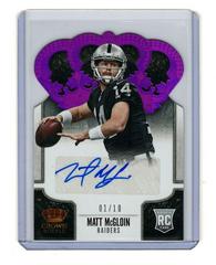 Matt McGloin [Signature Die Cut Purple] #169 Football Cards 2013 Panini Crown Royale Prices