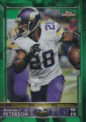 Adrian Peterson [Green Refractor] #24 Football Cards 2015 Topps Chrome Prices