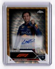 Sergio Perez [Gold Wave Refractor] #CAC-SP Racing Cards 2023 Topps Chrome Formula 1 Autograph Prices