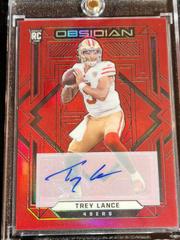 Trey Lance [Autograph Red Flood] #104 Football Cards 2021 Panini Obsidian Prices