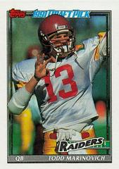 Todd Marinovich #83 Football Cards 1991 Topps Prices