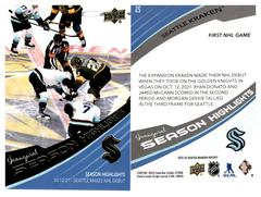 Seattle Makes NHL Debut [Gold] #25 Hockey Cards 2021 Upper Deck Seattle Kraken Prices