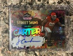 Jalen Carter #SS-JC1 Football Cards 2023 Leaf Vivid Autographs Street Signs Prices