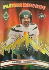 Aaron Rodgers [Yellow] #PWF-7 Football Cards 2023 Panini Phoenix Playing with Fire Prices