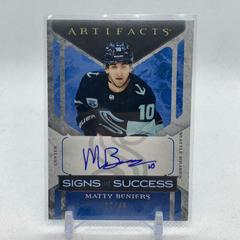 Matty Beniers Hockey Cards 2022 Upper Deck Artifacts Signs of Success Prices
