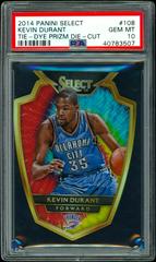 Kevin Durant [Tie Dye Prizm Die Cut] Basketball Cards 2014 Panini Select Prices