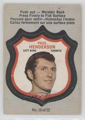 Paul Henderson #19 Hockey Cards 1972 O-Pee-Chee Players Crests Prices