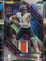 Justin Fields [Pink Neon] #18 Football Cards 2023 Panini Spectra Sunday Spectacle Prices