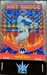 Mookie Betts [Reactive Blue] #HS-1 Baseball Cards 2022 Panini Mosaic Hot Sauce Prices