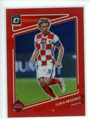 Luka Modric [Optic Red] Soccer Cards 2021 Panini Donruss Road to Qatar Prices