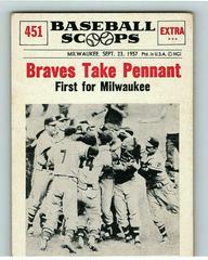 Braves Take Pennant Baseball Cards 1961 NU Card Scoops Prices