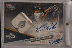 Enrique Hernandez [Game Used Base Autograph] #794B Baseball Cards 2017 Topps Now Prices