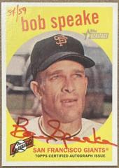 Bob Speake [Red Ink] #ROABSP Baseball Cards 2008 Topps Heritage Real One Autographs Prices