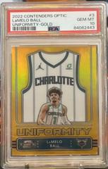 LaMelo Ball [Gold] #3 Basketball Cards 2022 Panini Contenders Optic Uniformity Prices