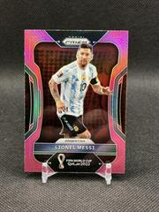 Lionel Messi [Pink] Soccer Cards 2022 Panini Prizm World Cup Prices