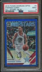 Stephen Curry [Blue] #4 Basketball Cards 2019 Panini Donruss Optic All-Stars Prices