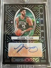 Jayson Tatum [Orange] #AUR-JTA Basketball Cards 2021 Panini Obsidian Aurora Autographs Prices