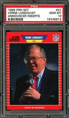 Verne Lundquist Football Cards 1989 Pro Set Announcer Inserts Prices