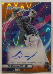 Bryan De La Cruz [Orange Galactic] #CCA-BDL Baseball Cards 2022 Topps Cosmic Chrome Autographs Prices