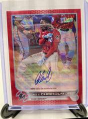 Jazz Chisholm Jr. [Red Wave] #CVA-JCJ Baseball Cards 2022 Topps Chrome Veteran Autographs Prices
