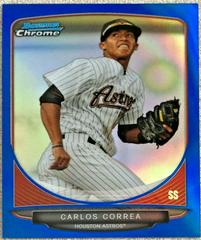 Carlos Correa [Blue Refractor] #30 Baseball Cards 2013 Bowman Chrome Mini Prices