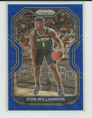 Zion Williamson [Blue Wave Prizm] Basketball Cards 2020 Panini Prizm Prices