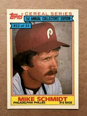 Mike Schmidt #22 Baseball Cards 1984 Topps Cereal Series Prices
