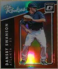 Dansby Swanson [Red] #TR3 Baseball Cards 2017 Panini Donruss Optic the Rookies Prices