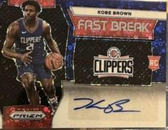 Kobe Brown [Blue] #6 Basketball Cards 2023 Panini Prizm Fast Break Rookie Autograph Prices