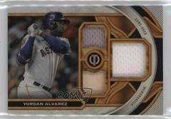 Yordan Alvarez [Orange] #TR-YA Baseball Cards 2023 Topps Tribute Triple Relics Prices