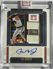 Cal Ripken [Holo Silver] #HOFS-CR Baseball Cards 2022 Panini Three and Two Hall of Fame Signature Swatches Prices